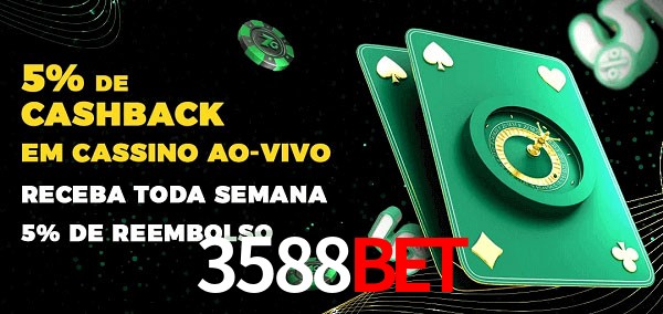 Promoções do cassino ao Vivo 3588BET